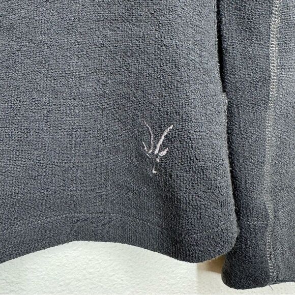 IBEX Zque Merino Wool Zip Up Jacket With Snaps Dark Grey Size Small - Picture 7 of 8